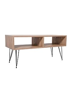 ΕΠΙΠΛΟ ΤΗΛΕΟΡΑΣΗΣ APRIL GREY OAK ΜΕ ΜΑΥΡΑ ΠΟΔΙΑ 100x40x47cm