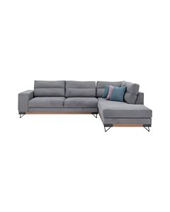ΚΑΝΑΠΕΣ NEW MONACO ΔΕΞΙΑ ΓΩΝΙΑ ΓΚΡΙ 300x230x95cm