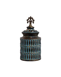 ΚΕΡΑΜΙΚΟ ΒΑΖΟ 818696 ΜΠΡΟΝΖΕ 16x16x34cm