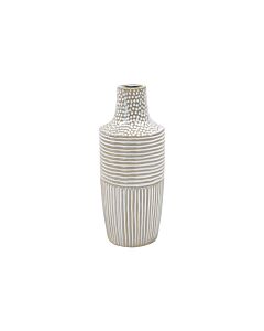 ΚΕΡΑΜΙΚΟ BAZO FL23767 ΜΠΕΖ-ΛΕΥΚΟ ΧΡΩΜΑ 14x14x33cm