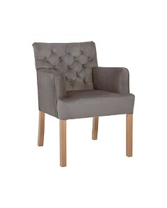 ΠΟΛΥΘΡΟΝΑ NEW F4 ΜΠΕΖ ΜΕ GREY OAK ΠΟΔΙΑ 65x70x88cm
