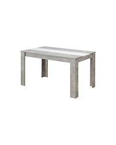 ΤΡΑΠΕΖΙ ΤΡΑΠΕΖΑΡΙΑΣ DOMUS 135 ΓΚΡΙ CONCRETE-ΛΕΥΚΟ 135x80.5x74.5cm