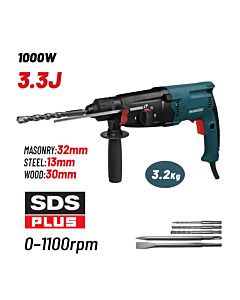 BORMANN BPH3015 ΣΚΑΠΤΙΚΟ ΠΕΡΙΣΤΡΟΦΙΚΟ ΠΙΣΤΟΛΕΤΟ SDS-PLUS 1000W,3.3J,0-1100rpm & ΒΑΛΙΤΣΑ