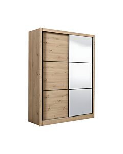 ΝΤΟΥΛΑΠΑ NAVARA 165 ΜΕ ΚΑΘΡΕΦΤΗ ARTISAN OAK 166x60x215,5cm