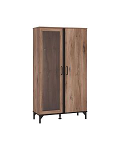 ΒΙΤΡΙΝΑ CORSICA 2K VS1 FLAGSTAFF OAK-ΜΑΥΡΟ 84,5x35x153cm