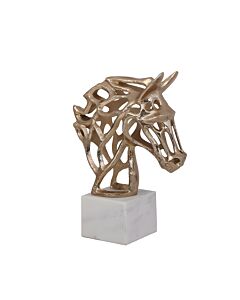 ΕΠΙΤΡΑΠΕΖΙΑ ΔΙΑΚΟΣΜΗΤΙΚΗ ΦΙΓΟΥΡΑ HORSE ΑΝΤΙΚΕ ΧΡΥΣΟ ΧΡΩΜΑ 24x10x30cm