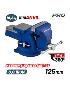 BORMANN PRO BBV3105 ΜΕΓΓΕΝΗ ΑΘΡΑΥΣΤΗ ΠΕΡΙΣΤΡΕΦΟΜΕΝΗ ΜΕ ΑΜΟΝΙ, 125mm, , S G IRON 10.8kg