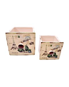 ΣΕΤ 2 ΚΕΡΑΜΙΚΑ ΚΑΣΠΩ FL47412Α PARIS ΜΠΕΖ 15x14cm