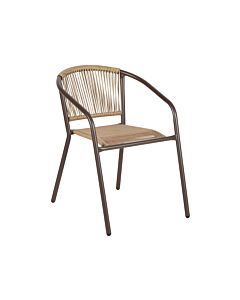 ΠΟΛΥΘΡΟΝΑ ΚΗΠΟΥ FYLLIANNA FL11465 ΑΠΟ ΣΥΝΘΕΤΙΚΟ RATTAN MΕ ΜΕΤΑΛΛΙΚΟ ΣΚΕΛΕΤΟ ΚΑΦΕ ΧΡΩΜΑ 54x63x74cm