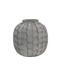 ΔΙΑΚΟΣΜΗΤΙΚΟ ΒΑΖΟ FL24175 POLYRESIN ΓΚΡΙ ΧΡΩΜΑ 28x28x30cm