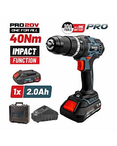 BORMANN PRO BBP3050 ΚΡΟΥΣΤΙΚΟ ΔΡΑΠΑΝΟΚΑΤΣΑΒΙΔΟ ΜΠΑΤΑΡΙΑΣ 20V,40Nm, LI-ION,1x2Ah & BΑΛΙΤΣΑ