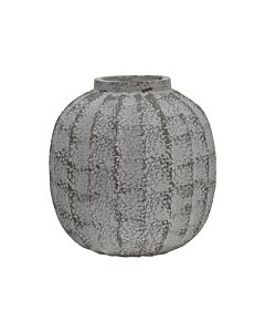 ΔΙΑΚΟΣΜΗΤΙΚΟ ΒΑΖΟ FL24173 POLYRESIN ΓΚΡΙ ΧΡΩΜΑ 34x34x50cm