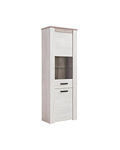 ΒΙΤΡΙΝΑ KENT VS GREY OAK-WHITE OAK KNT 68x36x195cm