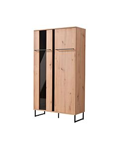 ΒΙΤΡΙΝΑ SARDINIA 2K VS1 ARTISAN OAK / ΜΑΥΡΟ SRD 84.5x35x153.5cm