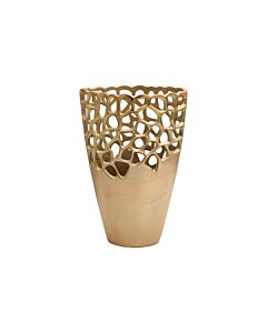 ΜΕΤΑΛΛΙΚΟ ΒΑΖΟ FL8852 ΧΡΥΣΟ ΧΡΩΜΑ 21x13x31cm