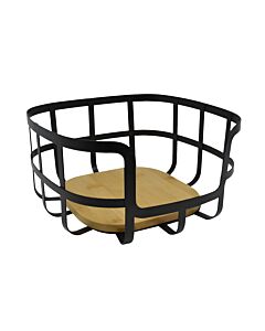 ΦΡΟΥΤΙΕΡΑ ΜΕΤΑΛΛΙΚΗ ΜΑΥΡΗ ΜΕ ΜΠΑΜΠΟΥ 24x24x12,7cm