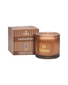 ΑΡΩΜΑΤΙΚΟ ΚΕΡΙ SANDALWOOD FL25245 ΣΕ ΓΥΑΛΙΝΟ ΒΑΖΑΚΙ ΚΑΙ ΣΥΣΚΕΥΑΣΙΑ ΔΩΡΟΥ 400gr