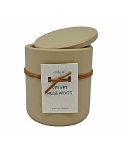 ΑΡΩΜΑΤΙΚΟ ΚΕΡΙ VELVET ROSEWOOD ΣΕ ΤΣΙΜΕΝΤΕΝΙΟ ΔΟΧΕΙΟ ΜΕ ΚΑΠΑΚΙ 8,8x8,8x10cm
