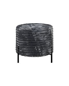 ΣΤΡΟΓΓΥΛΟ ΣΚΑΜΠΟ NEW LUX ΓΚΡΙ ΧΡΩΜΑ 46x46x43cm