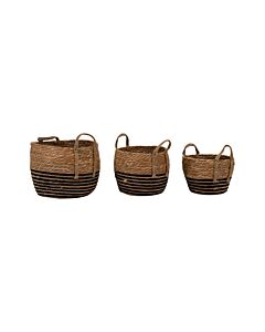 ΣΕΤ 3 ΨΑΘΙΝΑ ΚΑΛΑΘΙΑ ΦΥΣΙΚΟ ΧΡΩΜΑ ,27x22cm,24x18cm 31x25cm