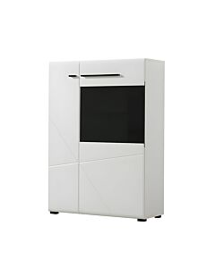 ΒΙΤΡΙΝΑ TRENTINO 2K VS1 ΛΕΥΚΟ-ΜΑΥΡΟ-ΛΕΥΚΗ ΛΑΚΑ S P F 87,5x35x124cm