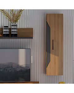 ΒΙΤΡΙΝΑ JAKARTA ΜΕ ΚΑΠΛΑΜΑ ΔΡΥΟΣ ΡΟΥΣΤΙΚ 35x32x130cm