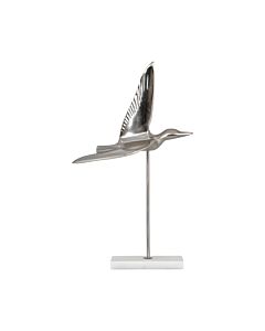 ΕΠΙΤΡΑΠΕΖΙΑ ΔΙΑΚΟΣΜΗΤΙΚΗ ΦΙΓΟΥΡΑ BIRD ΝΙΚΕΛ ΧΡΩΜΑ 20x9x36cm