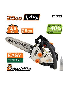 NAKAYAMA PRO PC2525 ΑΛΥΣΟΠΡΙΟΝΟ ΚΛΑΔΕΥΤΙΚΟ ΒΕΝΖΙΝΗΣ 25CC/1.4HP, ΛΑΜΑ ,1/4''X1,1mm/56, 2,5kg