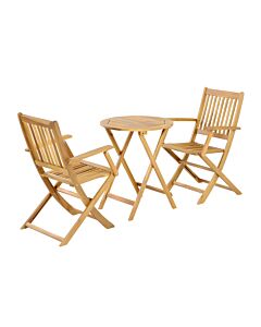 ΣΕΤ BISTRO 3 ΤΕΜ ΞΥΛΟ ΑΚΑΚΙΑΣ FL921 ΚΑΡΥΔΙ ΣΚΕΛΕΤΟΣ 60x60x75cm
