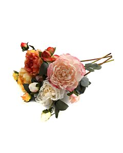 ΛΟΥΛΟΥΔΙ PEONY 1/4 ΛΕΥΚΟ-ΠΟΡΤΟΚΑΛΙ-ΚΙΤΡΙΝΟ-ΣΑΜΠΑΝΙ 0.62cm