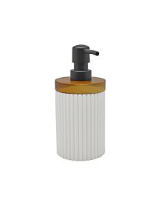 DISPENSER ΠΟΛΥΕΣΤΕΡΙΚΟ ΑΣΠΡΟ ΜΕ ΞΥΛΟ ΑΚΑΚΙΑΣ 7,9x7,9x17,5cm