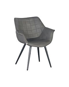 ΠΟΛΥΘΡΟΝΑ C-910Β ΓΚΡΙ ΥΦΑΣΜΑ 62x65x82cm