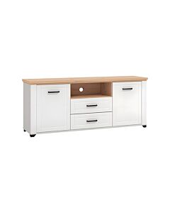 ΕΠΙΠΛΟ ΤΗΛΕΟΡΑΣΗΣ VALENCIA TV 160 ΛΕΥΚΟ-ARTISAN OAΚ-ΛΕΥΚΟ ΜΑΤ 161x41x66.5cm