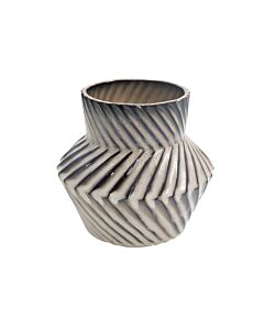 ΚΕΡΑΜΙΚΟ ΒΑΖΟ FL311 ΜΠΕΖ-ΚΑΦΕ ΧΡΩΜΑ 20x18cm