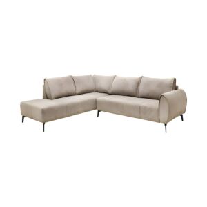 ΚΑΝΑΠΕΣ Velton ΑΡΙΣΤΕΡΗ ΓΩΝΙΑ ΚΡΕΜ ΧΡΩΜΑ 275x225x85εκ 1