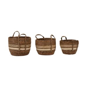 ΣΕΤ 3 ΨΑΘΙΝΑ ΚΑΛΑΘΙΑ ΦΥΣΙΚΟ ΧΡΩΜΑ 31x25εκ,29x22εκ,24x19εκ 1