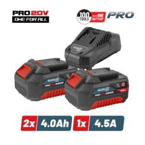 BORMANN Pro BBP9944 Starter Kit Μπαταρίες 2x4.0Ah & Φορτιστής 4.5Α 1