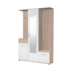 ΣΤΑΝΤ ΧΩΛ ΚΑΙ ΠΑΠΟΥΤΣΟΘΗΚΗ MARTIN SONOMA/ΛΕΥΚΟ 133,5x33x197,5εκ fxtr 1