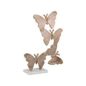ΕΠΙΤΡΑΠΕΖΙΑ ΔΙΑΚΟΣΜΗΤΙΚΗ ΦΙΓΟΥΡΑ Butterflies ΑΝΤΙΚΕ ΧΡΥΣΟ ΧΡΩΜΑ 28x9x38εκ 1