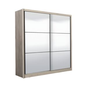 ΝΤΟΥΛΑΠΑ NAVARA ΜΕ ΚΑΘΡΕΦΤΗ 215 2 OG GREY OAK 213x60x215,5εκ 1