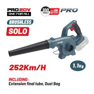 BORMANN Pro BBP5365 Φυσητήρας-Αναρροφητήρας Μπαταρίας 20V,Li-Ion,Ταχύτητα Αέρα 252km/h,SOLO 1
