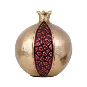 ΜΕΤΑΛΛΙΚΟ ΔΙΑΚΟΣΜΗΤΙΚΟ ΡΟΔΙ Pomegranate ΧΡΥΣΟ-ΚΟΚΚΙΝΟ ΧΡΩΜΑ 13x16εκ 1