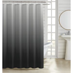 ΚΟΥΡΤΙΝΑ ΜΠΑΝΙΟΥ ΠΟΛΥΕΣΤΕΡΙΚΗ 180x180εκ 90gsm ΜΕ 12 ΚΡΙΚΟΥΣ ΝΤΕΓΚΡΑΝΤΕ ΣΕ ΓΚΡΙ ΑΠΟΧΡΩΣΕΙΣ ANKOR 1