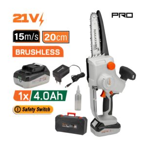 NAKAYAMA Pro EC1600 Κλαδευτικό Αλυσοπρίονο Μπαταρίας 21V, Brushless, Li-Ion, Λάμα 20cm, 1500gr 1