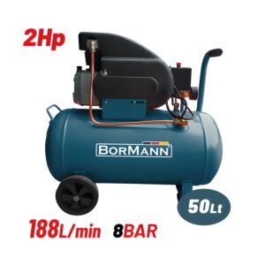 BORMANN BAT5012 Αεροσυμπιεστής Μονομπλόκ,2Hp,50L,188L/min 1