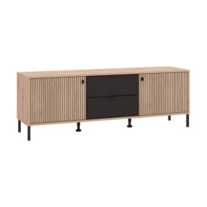 ΕΠΙΠΛΟ ΤΗΛΕΟΡΑΣΗΣ MAYENNE 157 3K2F2V ARTISAN OAK-ΜΑΥΡΟ MAT 157x40x55εκ 1
