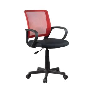 ΚΑΡΕΚΛΑ ΓΡΑΦΕΙΟΥ FL5528 ΚΟΚΚΙΝΟ-ΜΑΥΡΟ ΧΡΩΜΑ 57x54x94εκ 1