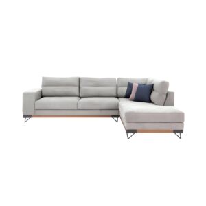 ΚΑΝΑΠΕΣ New Monaco ΔΕΞΙΑ ΓΩΝΙΑ ΓΚΡΙ ΑΝΟΙΧΤΟ 300x230x95εκ 1