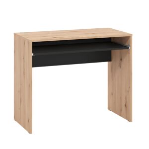 ΓΡΑΦΕΙΟ PARIS ARTISAN OAK-ΜΑΥΡΟ 90x45x74εκ prs 1
