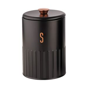 ΒΑΖΟ ΜΕΤΑΛΛΙΚΟ ΜΑΥΡΟ Sugar ΜΕ ROSE GOLD ΛΕΠΤΟΜΕΡΕΙΕΣ 11x11x17,2εκ.ANKOR 1